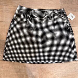 Black & White Gingham Skort Meera Lane Womens Size 10 Nylon & Spandex Blend Clas